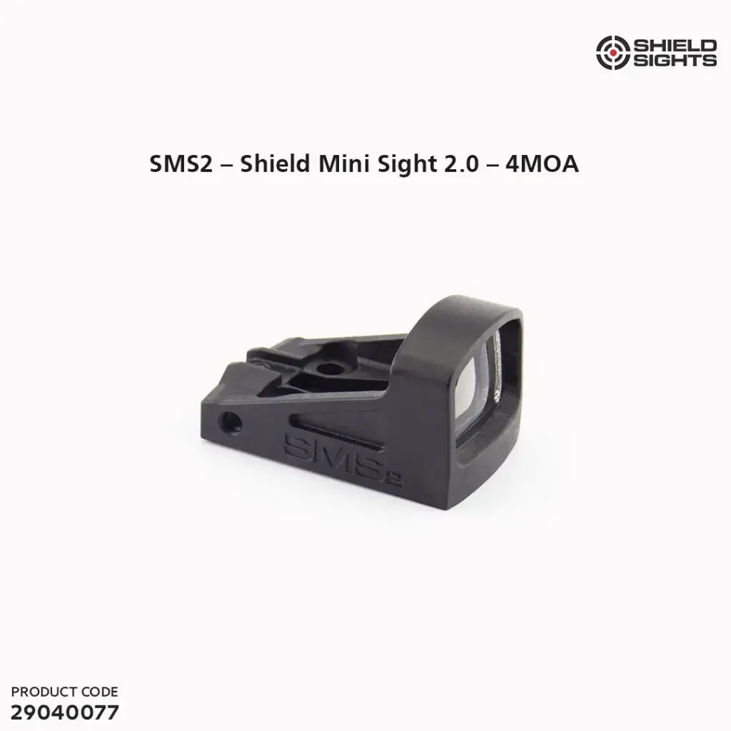 GLASS LENS SHIELD MINI SIGHT TWO 4MOA (3.25" @ 100yrds) Retail Pack/SMS2-4MOA-G