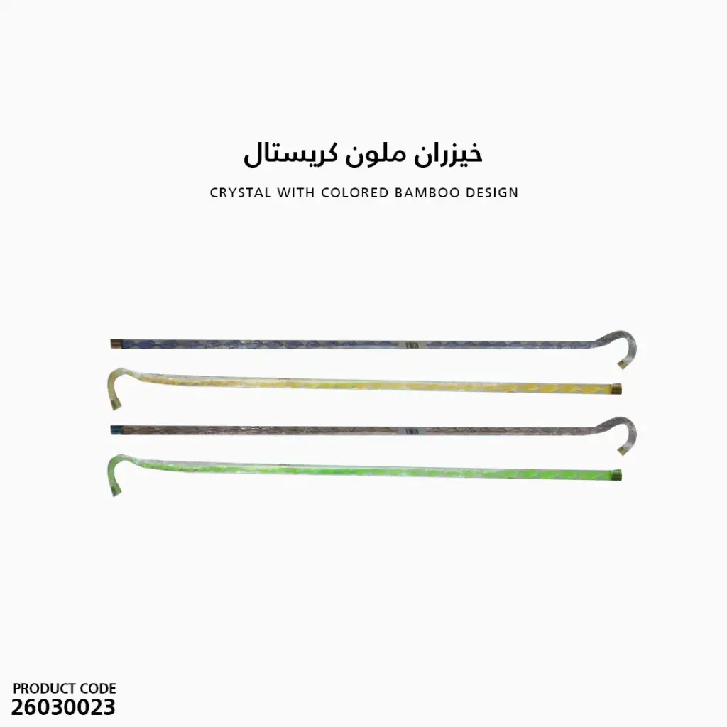 Crystal with Colored Bamboo Design