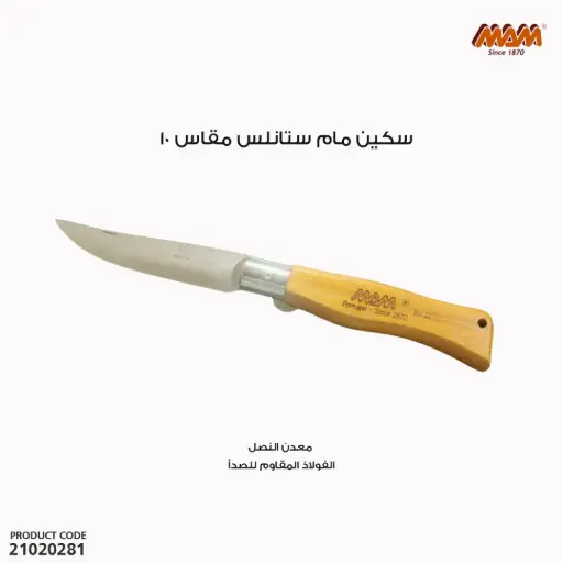 [21020281] سكين مام ستانلس مقاس 10 /2008